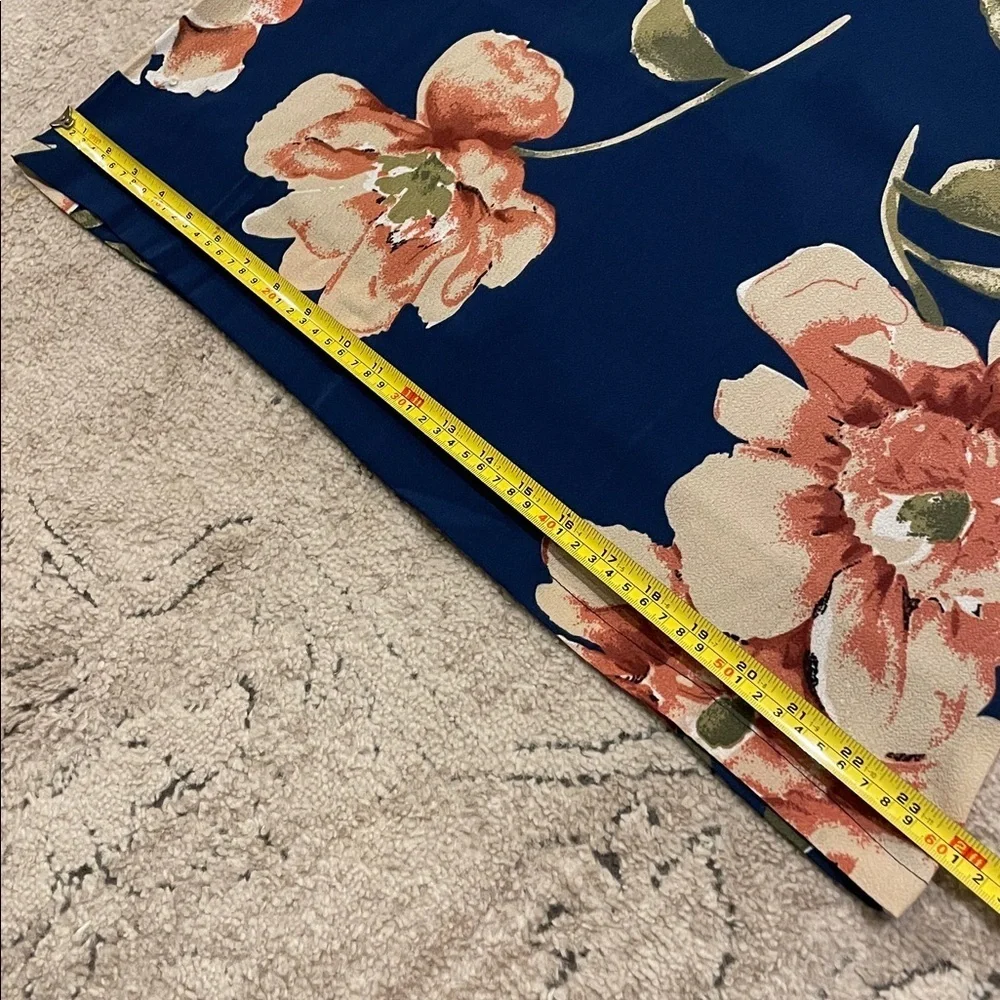 Floral Navy Women's knee length dress - Picture 9 of 13